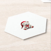 Beer Kerstmis Kartonnen Onderzetters (Schuin)