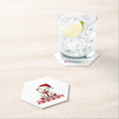 Beer Kerstmis Kartonnen Onderzetters (Insitu)