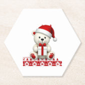 Beer Kerstmis Kartonnen Onderzetters (Voorkant)