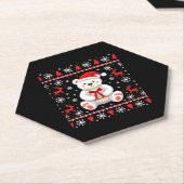 Beer Kerstmis Kartonnen Onderzetters (Schuin)