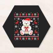 Beer Kerstmis Kartonnen Onderzetters (Voorkant)