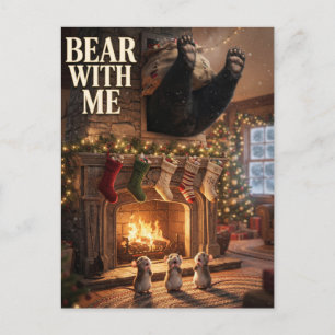 Beer Kerstmis Muizen Grappig Briefkaart