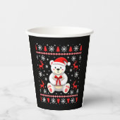 Beer Kerstmis Papieren Bekers (Voorkant)