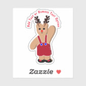 Beer Kerstmis rendierentransport Sticker (Vel)