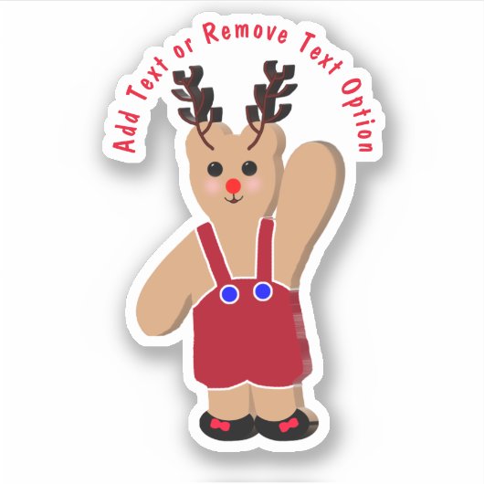 Beer Kerstmis rendierentransport Sticker (Voorkant)