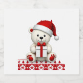 Beer Kerstmis Sparkling Wijnetiket (Enkel label)