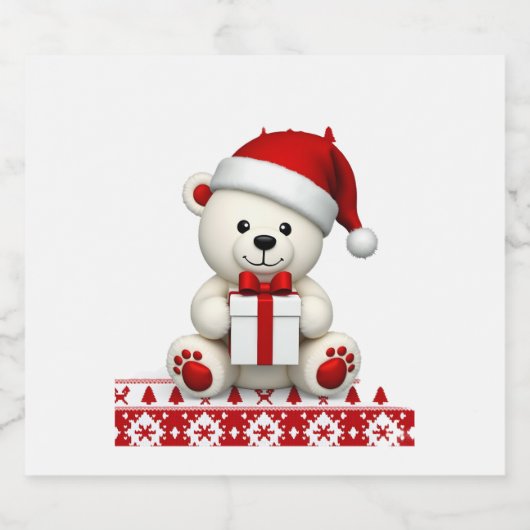 Beer Kerstmis Sparkling Wijnetiket (Enkel label)