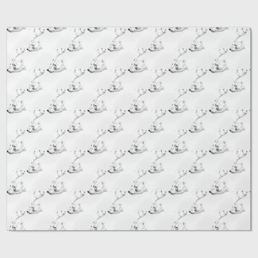Beer kerstpapier voor Beren van polair  Cadeaupapier (Vlak)
