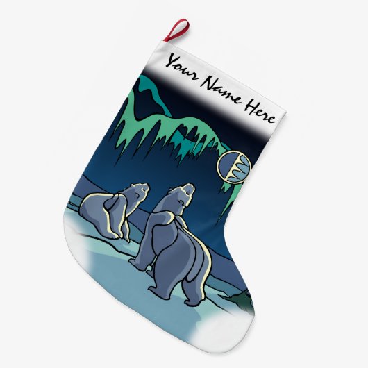 Beer kerststop Aangepast Beer stoppen Grote Kerstsok (Voorkant (Hangend))