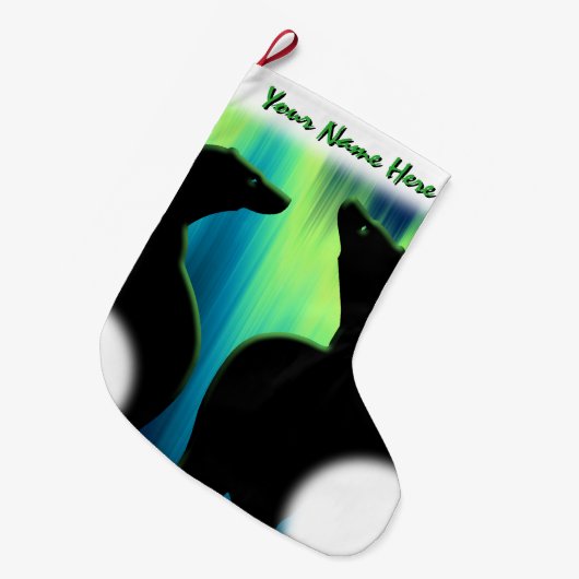 Beer kerststop Aangepast Beer stoppen Grote Kerstsok (Voorkant (Hangend))