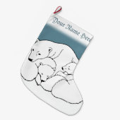 Beer kerststop Aangepaste polaire Beer stoppen Grote Kerstsok (Voorkant (Hangend))