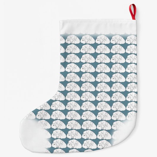 Beer kerststop Aangepaste polaire Beer stoppen Grote Kerstsok (Achterkant)