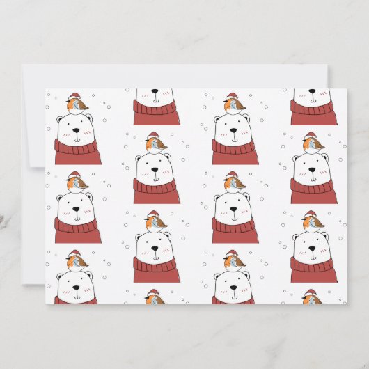 Beer kerstWenskaart (Achterkant)