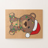 Beer Kerstwinter Beren Jigzaag Puzzle Legpuzzel (Horizontaal)