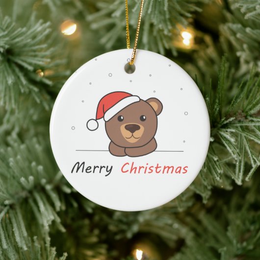 Beer kerstwinter Beren Keramisch Ornament (Boom)