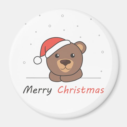 Beer kerstwinter Beren Magneet (Voorkant)