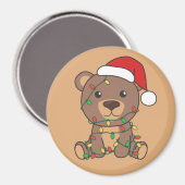 Beer Kerstwinter Beren Magnet (Voorkant / Achterkant)