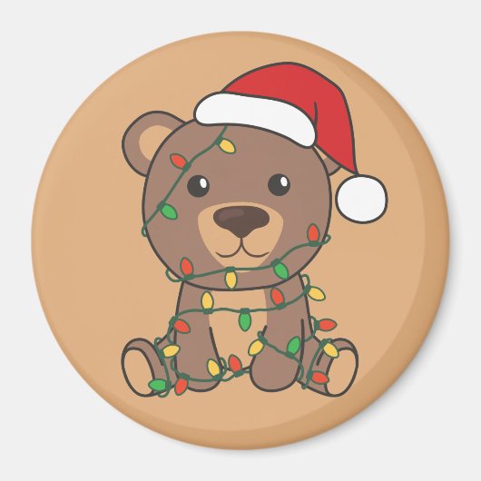Beer Kerstwinter Beren Magnet (Voorkant)