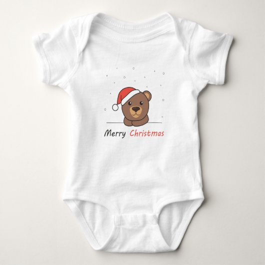 Beer kerstwinter Beren Romper (Voorkant)