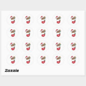 Beer kerstwinter Beren Ronde Sticker (Vel)
