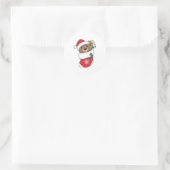Beer kerstwinter Beren Ronde Sticker (Tas)