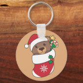 Beer kerstwinter Beren Sleutelhanger (Voorkant)