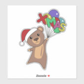 Beer Kerstwinter Beren Sticker (Vel)