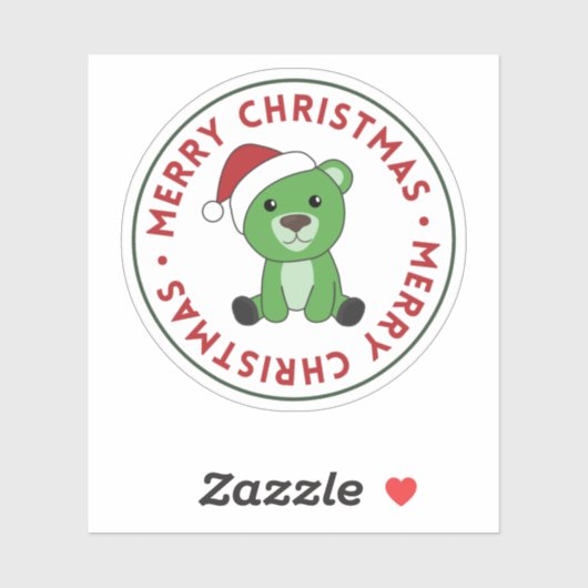 Beer Kerstwinter Beren Sticker (Vel)