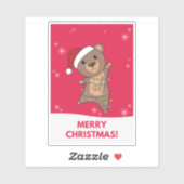 Beer Kerstwinter Beren Sticker (Vel)