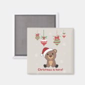 Beer Kerstwinterdieren Beer Magnet (Voorkant / Achterkant)