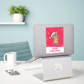 Beer Kerstwinterdieren Beer Sticker (Laptop op bureau)