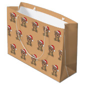 Beer kerstwinterdieren Beren grote cadeautas (Achterkant Gekanteld)
