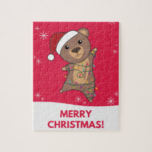 Beer Kerstwinterdieren Beren Jigzaag P Legpuzzel