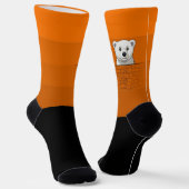 Beer kijken over de muur, Sinaasappel Pompoen Sokken (Gebogen)