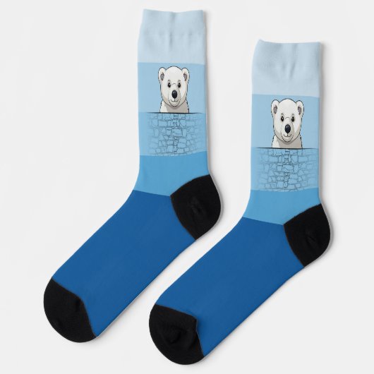 Beer kijkt over de muur, Blue Angel Sokken (Links)