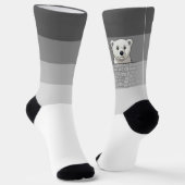 Beer kijkt over de muur, Grijze tinten Sokken (Gebogen)