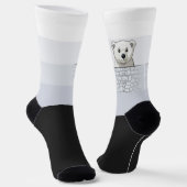 Beer kijkt over de muur, White Shades Sokken (Gebogen)