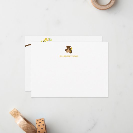 Beer Kinder briefkaarten (Voorkant / Achterkant in situ)