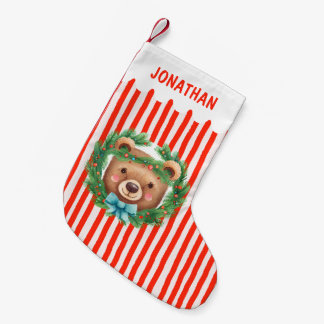 Beer Kinderen Kinder Cute Aangepaste Naam Jongen R Kleine Kerstsok