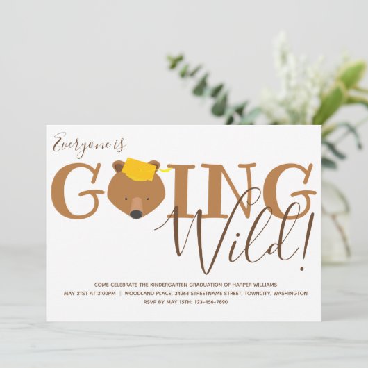 Beer Kindergarten Afstuderen Kaart (Staand voorkant)