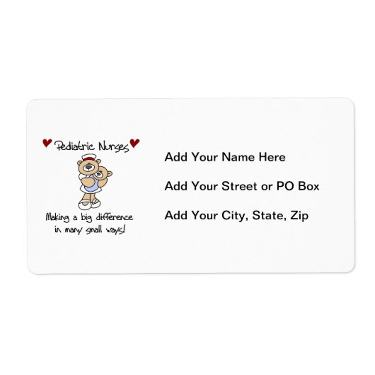 Beer Kinderverpleegsters T-shirts en cadeautjes Etiket (Voorkant)