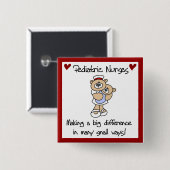 Beer Kinderverpleegsters T-shirts en cadeautjes Vierkante Button 5,1 Cm (Voorkant /achterkant)