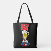 Beer King Funny Cool Design Tote Bag (Achterkant)