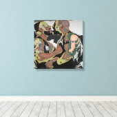 Beer Kiss op Dubbel Canvas (jaren 60 Flashback) Afdruk (Insitu (Houten vloer))