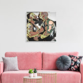 Beer Kiss op Dubbel Canvas (jaren 60 Flashback) Afdruk (Insitu (Woonkamer))