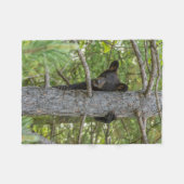 Beer klimboom fleece deken (Voorkant (Horizontaal))