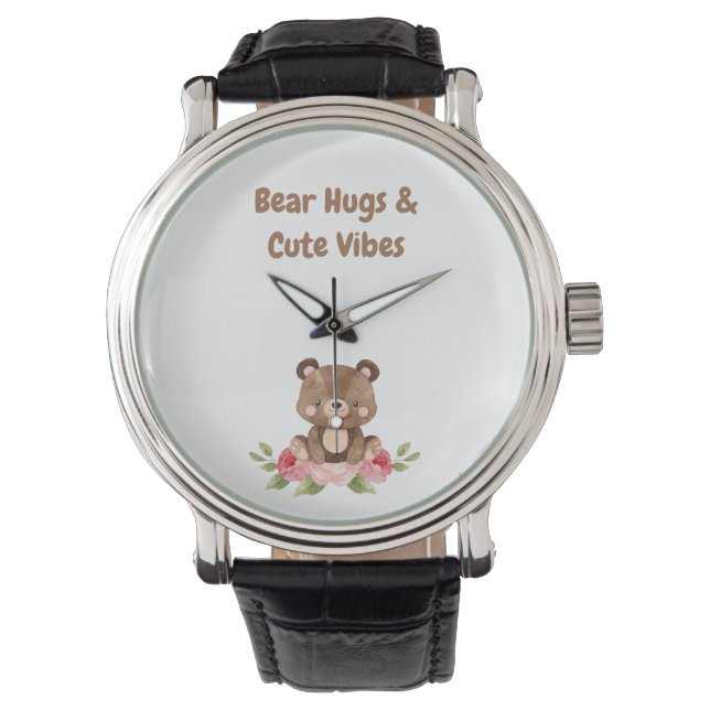 Beer knuffels en Schattigee vibes horloge (Voorkant)