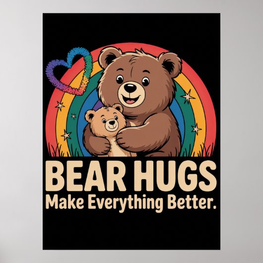 Beer knuffels maken alles beter poster (Voorkant)