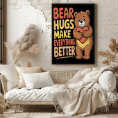 Beer knuffels maken alles beter poster