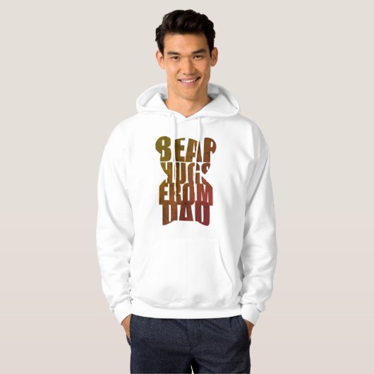 "Beer knuffels van papa" Teddy Bear Shaped Typogra Hoodie (Voorkant volledig)